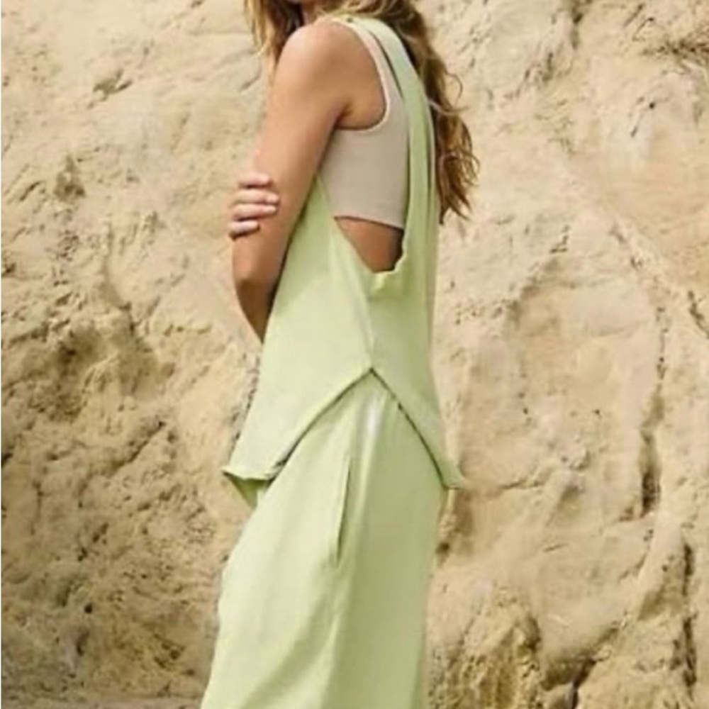 Free People Hotshot Relaxed Tank Green
